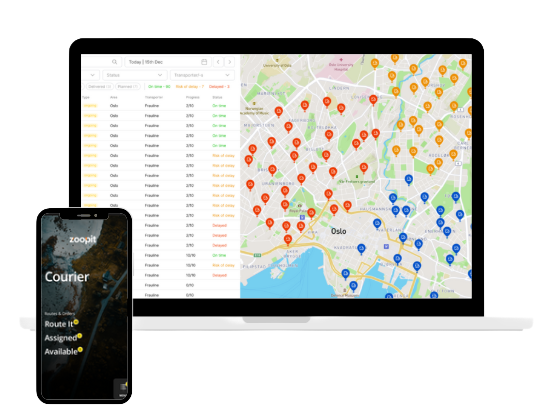 Ruteoptimering i Zoopit SaaS logistiksoftware
